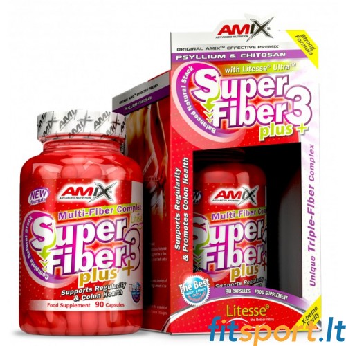 Amix Super Fiber3 Plus 90 kaps (šķiedru komplekss) 